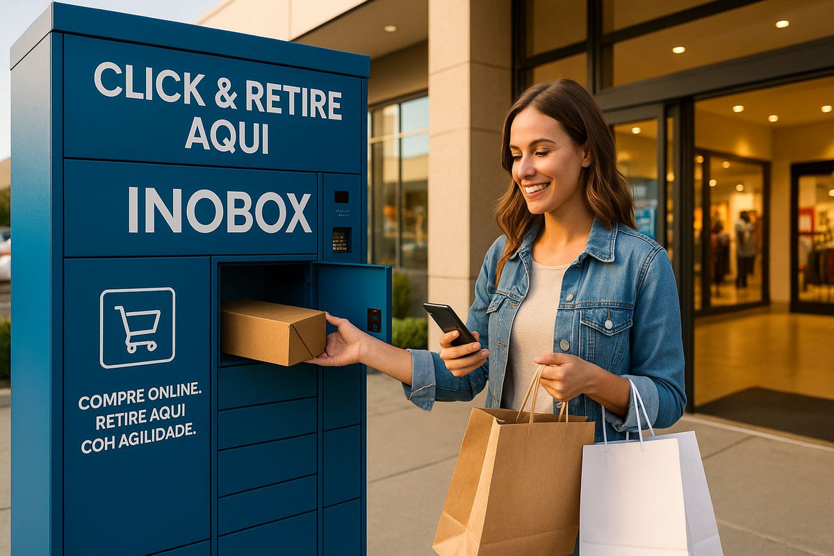 Smart locker INOBOX instalado em hub de conveniência